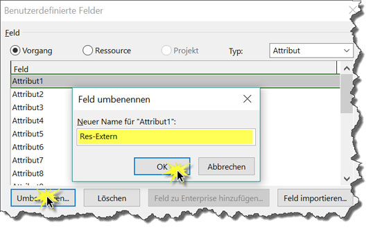aussagekräftigee Namen für Attribute-Spalte