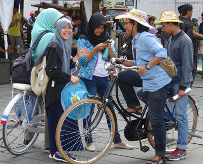 Straßenszene in Jakarta.