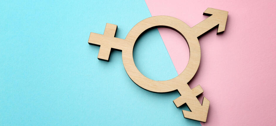Symbol Transgender auf farbigem Hintergrund Symbol Transgender auf farbigem Hintergrund