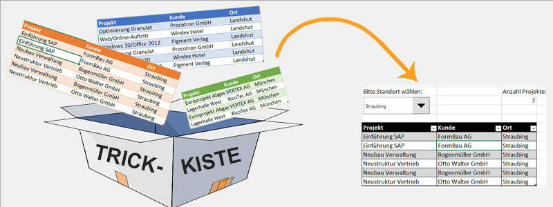 Microsoft Excel – Matrizen spiegeln mit WAHL() Microsoft Excel – Matrizen spiegeln mit WAHL()