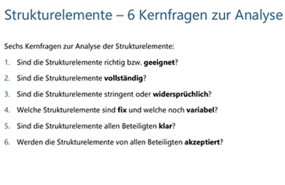 6 Kernfragen 6 Kernfragen