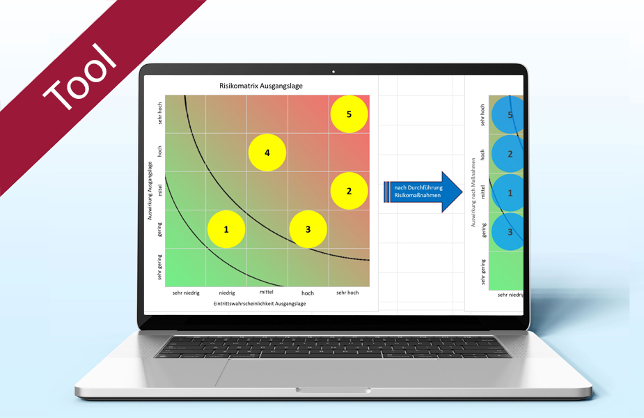 Risikomatrix mit Risikoliste | Vorlage für Excel mit Beispiel Risikomatrix mit Risikoliste | Vorlage für Excel mit Beispiel