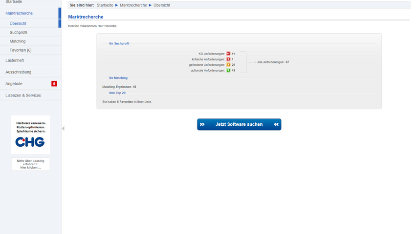 Marktrecherche mit dem PM Toolfinder