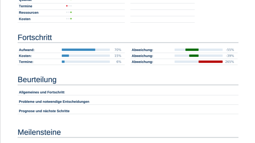 Anpassbare Reports