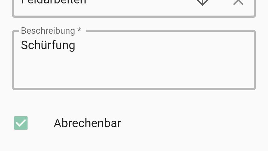 App - Erfassung von Tätigkeiten
