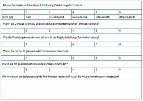 Fragebogen Veranstaltungsbewertung
