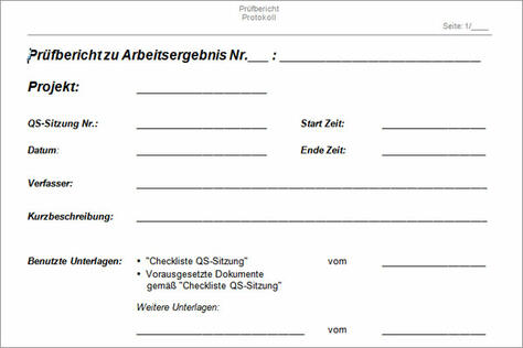 Muster für Prüfbericht