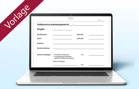 Mustervorlage für Prüfbericht