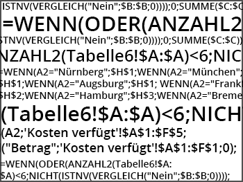 Monsterformeln in Excel vermeiden